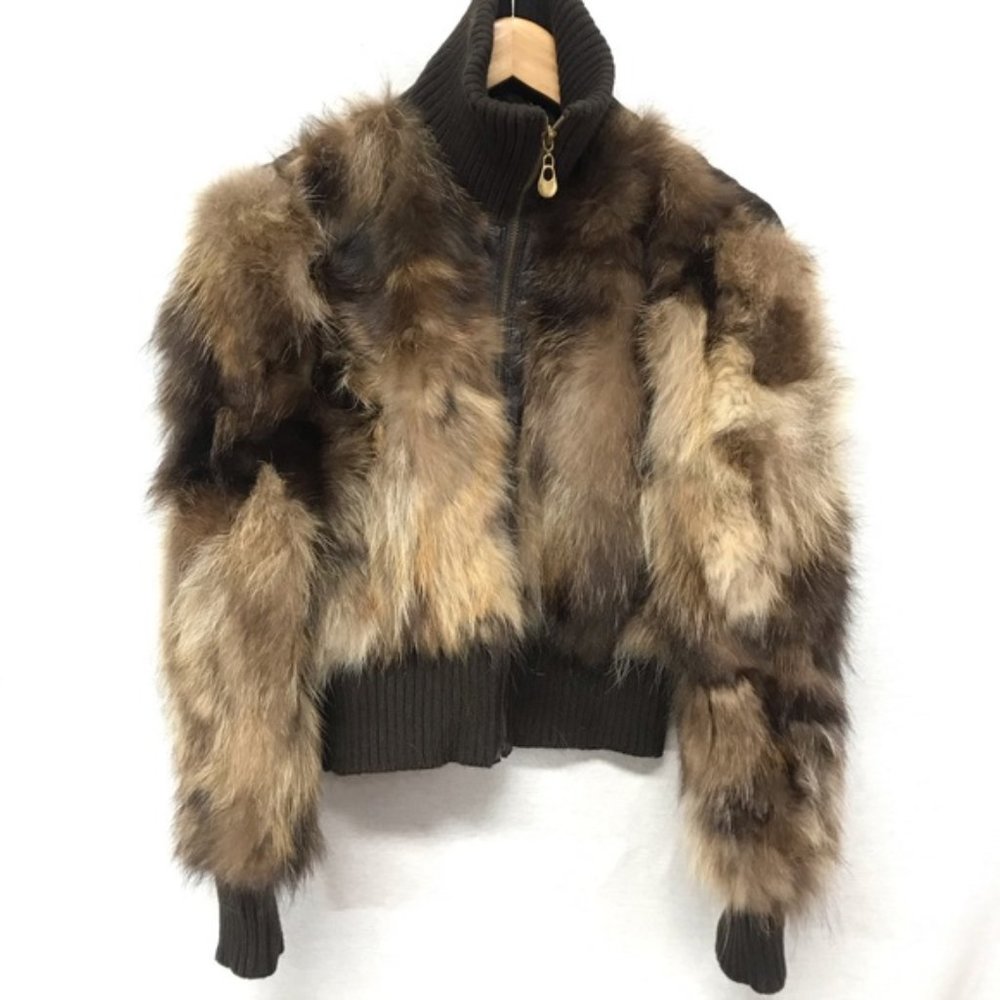 Beautiful genuine fur sweater jacket (Medium)